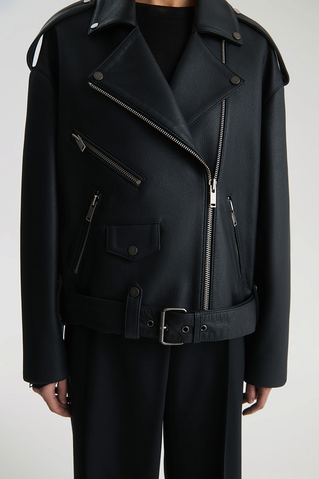 Кожаная куртка ROME — каталог женской одежды | Магазин Luda Nikishina