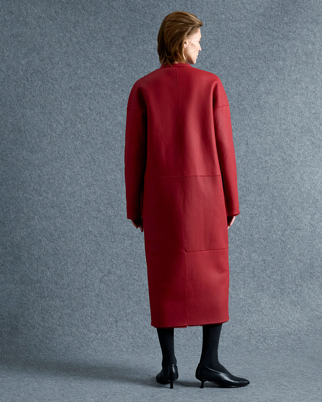 Дубленка Лина (LINA) красная — каталог женской одежды | Магазин Luda Nikishina