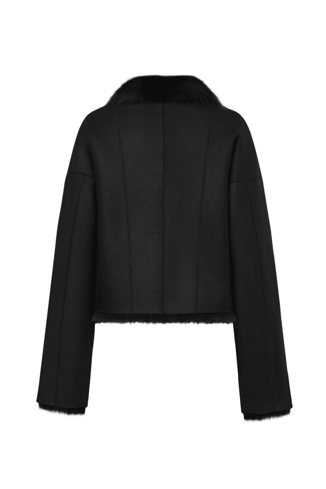 Дубленка Райз (RISE) чёрная — каталог женской одежды | Магазин Luda Nikishina