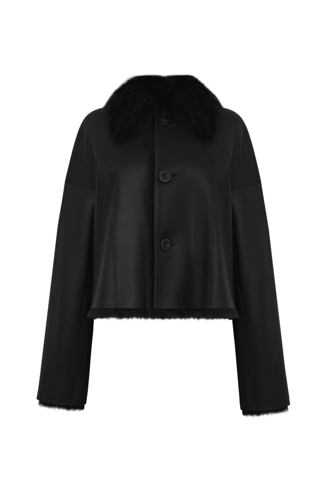 Дубленка Райз (RISE) чёрная — каталог женской одежды | Магазин Luda Nikishina